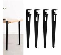 4 Pack Jambes De Table Lourdes Pas De Pince De Forage Sur La Conception Pour 0,8-2 Dans Les Bureaux Épais Rouilleurs Résistants Aux Jambes De Bureau En Acier Prise En Charge Stable Réglable Pour La Co