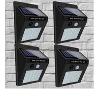 4 Pack Lampe Solaire Extérieur sans Fil led- KOSIIL- 20 LED avec Détecteur de Mouvement Lumière éclairage - Étanche pour Jardin