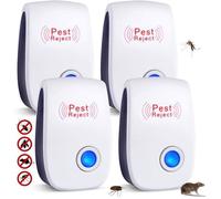 4 Pack Rpulsif Ultrasonique Antiparasitaire Insectifuge Intrieur Electronic Ultrasonic Pest Repeller REPULSIF NUISIBLES POUR LA MAI