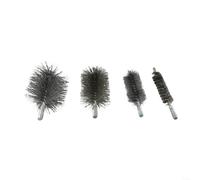 4-Pack Steel Chimney Brush Set 30-100mm Round Sweep | 4-piece set, 30/50/80/100mm sizes, steel wire construction, heat resistant, pour durable sweep