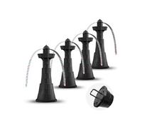 4 Packs de Ventilateur Anti-Mouches Multifonctionnels, Utilisable sur Table ou Accroché, avec 4x Barres Réfléchissantes