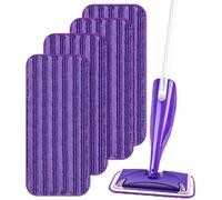 4 Packs Lingettes Reutilisable pour Swiffer WetJet ,Mop Pads Microfibres,Tampons Vadrouille Microfibre Mop Remplacement Tampon Vadr