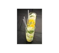 4 Pailles droites en acier inox