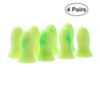 4 Paires Bouchons D'oreilles de Sommeil Anti-bruit en Mousse Pu | Vert Clair, Port Prolongé, Design Ergonomique, du Bruit et Protection Auditive
