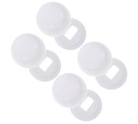 4 Paires Capuchon Décoratif pour Boulon de Toilettes, Plastique | Accessoire de Remplacement, Cache les Fixations au Sol, Usage Salle de Bain, Finition Discrète