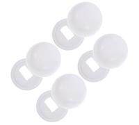 4 Paires Capuchon Décoratif pour Boulon Wc en Plastique Blanc, Lot | Cache-boulon de Toilette, Remplacement Pratique, Couvre les Fixations au Sol, Installation de Cuvette