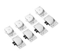 4 Paires Roue de Porte Coulissante en Acier Inoxydable | Design Léger, Empêche le Choc de Porte, Démontage Rapide, Bouton Automatique pour Armoire et Placard Couleur Aléatoire