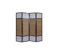 Homestyle4u Paravent 876 4 panneaux 2 m de hauteur Bois bambou Multicolore