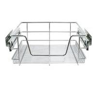 4 Paniers Coulissants pour Placard ou Cabinet de Cuisine de 40cm Argent G