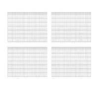 4 Panneaux grillagés rigides galvanisés avec revêtement époxy - Largeur 2 m - Hauteur 153 cm