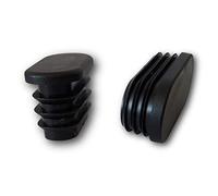 4 patins/bouchons/embouts plastique pour tubes ovales d'une épaisseur de paroi de 1,5-2 mm