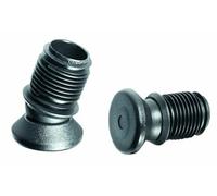 4 Patins de chaise avec articulation, pour tubes ronds, surface de glissement en plastique, pour épaisseur de paroi de tube 1,5-2 mm, angle d'inclinaison max. 19°
