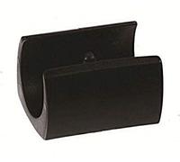 4 patins de serrage coque/patins chaise plastique, noirs, avec 1 goupille, pour tubes ronds
