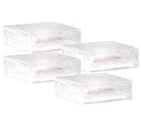 4 Pavés lumineux à LED solaires - 15 X 15 X 5 cm [Lunartec]
