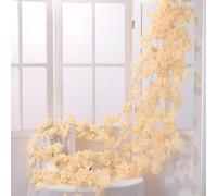 4 PCS 180 cm Guirlandes de Fleurs de Cerisier Artificielles, Artificielles de Soie Guirlande de Fleur Artificielle Suspendu, pour DéCoration Arche de Mariage Maison Jardin BalançOire FêTe (Champagne)