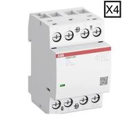 4 PCS ABB ESB40-40N-06 Contacteur silencieux 40A 4 pôles 4NO AC-1/AC-7a 415 VAC
