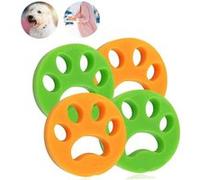 4 PCS Anti Poil Machine à Laver, Boule Anti Poil, Cheveux Animaux Nettoyage Outil Frusde Poil de Nettoyage Attrape - Jaune+Vert G