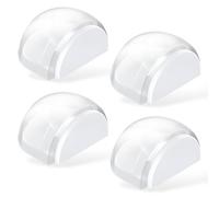 4 pcs Arrêts de Portes Butées Transparentes Stop-Porte Adhésif Sans Percer, Cale Porte Sol, Protection Parquet et Mur, Bloque Porte, Butée de Porte Adhésive Durable pour Maison et Bureau