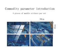 4 PCS Autocollant pour carrelage mural, Stickers Carreaux , Convient pour la Cuisine, Salle de Bain（15x30cm）