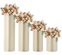 4 Pcs Carton Mariage Porte-Fleur Laiteux Blanc Bougeoir Pour Mariage Décorations Fête