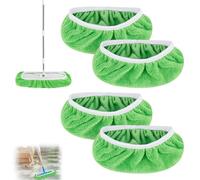 4 PCS Chiffons De Sol Humides pour Swiffer, Housse de Nettoyage de Rechange Mop, RéUtilisables pour Swiffer Sweeper Mop, pour AdaptéEs à Tous Types De Sols, 25,4x11,5cm