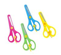 4 PCS Ciseaux de Sécurité, Ciseaux à Papier Ciseaux de Bricolage Bouts Ronds Ergonomiques Plastique de Sécurité Pour Gauchers & Droitiers pour l'artisanat la Conception Créative la Maison et l'école