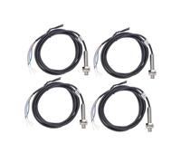 4 Pcs Détecteur de proximité inductif PNP DC 3 Fils | 8 mm Capteur de proximité avec indicateur LED de détection de métaux, étanche à l'eau et à l'huile
