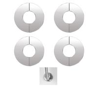 4 Pcs Douche Cache Tuyau En Acier,Acier inoxydable Rosace Robinet Mitigeur Douche,pour Robinets,Diamè ROBINETTERIE DE SALLE DE BAIN