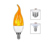 (4 pcs, E27) Led Flame Flickering Bulb Led Fire Emulation Light E14 E27 Candle Lamp 4 Modes Lighting Creative Xmas Atmosphere Lamp Home Decor 1 Pcs