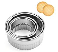 4 PCS Emporte Piece Rond Cercle Patisserie Emporte pièces Cuisine pour Biscuits Pâtes à Sucre Gâteaux Emporte Piece Biscuit Cookie Cutter