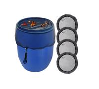 4 Pcs Filet pour Citerne de Pluie, 95cm Filet de Protection pour Recuperateur d Eau, Housse pour Tonneau de Pluie avec Cordon