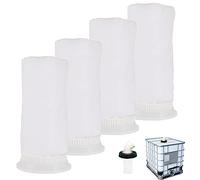 4 PCS Filtre IBC en Nylon, Filtre de Réservoir d'eau de Pluie IBC Filtre de Rechange IBC Lavable Filtre de Couvercle en Nylon - Raccord de Couvercle de Réservoir IBC 1000 litres