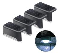 4 Pcs Lampes De Pont Solaires,LumièRes D'éTape Solaires Lampes, Solaires à LED ImperméAbles, Lampes solaires pour Jardin Escaliers