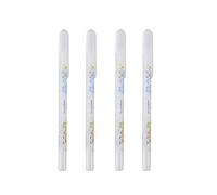 4 pcs/lot 0.8 mm Stylo à encre gel, Blanc d'encre stylos Paillettes Roller à encre gel Art marqueur pour des livres de coloriage pour adulte Bullet Journal Artisanat Gribouiller Dessin