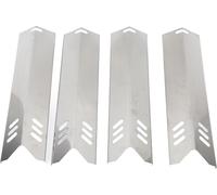 4 PCs Plaques chauffantes réglables Bouclier de four en acier inoxydable Couvre BBQ Gaz Deflex -Tente