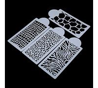 4 Pcs Pochoir Gateau Moule en Silicone en Forme Gâteau Side Pochoir Gâteaux Fondant Cuisson Pochoir Décor Moule Pâtisserie Outils Pochoir de Cuisine