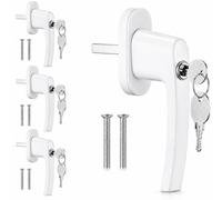 4 PCS Poignées de Fenêtre n Aluminium, verrouillable pour Sécurité