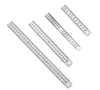4 Pcs Réglet 10cm 15CM 20cm 30cm Outil Règle pour Étudiants et Bureau (Regle Metal)