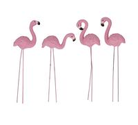 4 Pcs Rose Flamingo Jardin Statue Fine Élégant Vivid Petite Rose Flamingo Yard Statue pour Cour Pelouse Patio Jardin Décorations