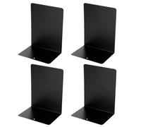 4 Pcs Serre Livre Metal, Serre-Livres en Métal pour étagères, Cale Livres Décoratifs Antidérapants pour Maison, Bureau, Bibliothèque, école, Bureau