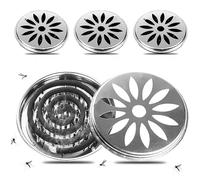 4 PCS Support Bobine Anti Moustique Mosquito Coil Holder en Acier Inoxydable Spirale Anti Moustique Exterieur Convient pour la Maison, Le Jardin, Le Camping, la pêche, Les Voyages, l'extérieur