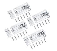 4 Pcs Verrou de Porte, Loquet Porte Coulissante, Serrure Porte Coulissante, Serrure de Porte, Boulons de Verrouillage de Porte, Targette en Acier Inoxydable pour Chambre Toilettes - 2 Pouces