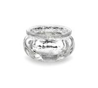 4 photophores en verre miroir argentés 6 x 3 cm pour table - Argenté - Taille Unique