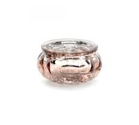 4 Photophores en verre miroir rose gold 6 x 3 cm