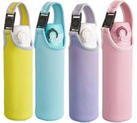 4 Pièce Housse Gourde Isotherme, Manchon de Bouteille en Néoprène, Housse Gourde Isotherme Neoprene Antidérapant, fy