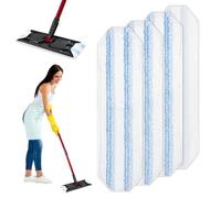 4 Piece Mop Refill for Vileda H2PrO Mop Kit Microfibre for O-Cedar H2PrO Absorbent Mop Refill for All Hard Floors Remo SERPILLERE
