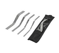 4-Piece Stainless Steel Tuck Pointing Tool Set 201 Steel 25.8cm Masonry Brick Joint S-Shaped Double End Concrete Mortar Grout Finishing Hand Tool Kit
