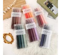 4 pièces/1 set, 6 pièces/1 set Nouvelles bougies coniques à spirale bicolores 2025, bougies coniques dégradées, bougies longues. Convient pour une utilisation dans les restaurants, hôtels, salons et c