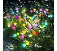 4 Pièces 10 LED Lumière de Jardin Solaire, Lumières Solaire Firefly Extérieur Décoratives,Etanche IP65 Lampe Exterieure pour