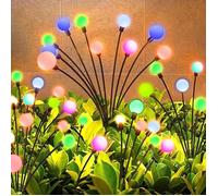 4 Pièces 10 LED Lumière de Jardin Solaire, Lumières Solaire Firefly Extérieur Décoratives,Etanche IP65 Lampe Exterieure pour
